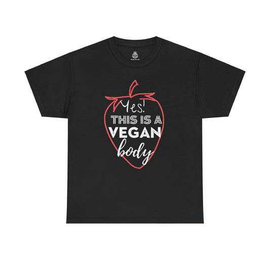 Yes! This is a vegan body - Unisex Heavy Cotton Tee T-Shirt Vegan Joy Jar