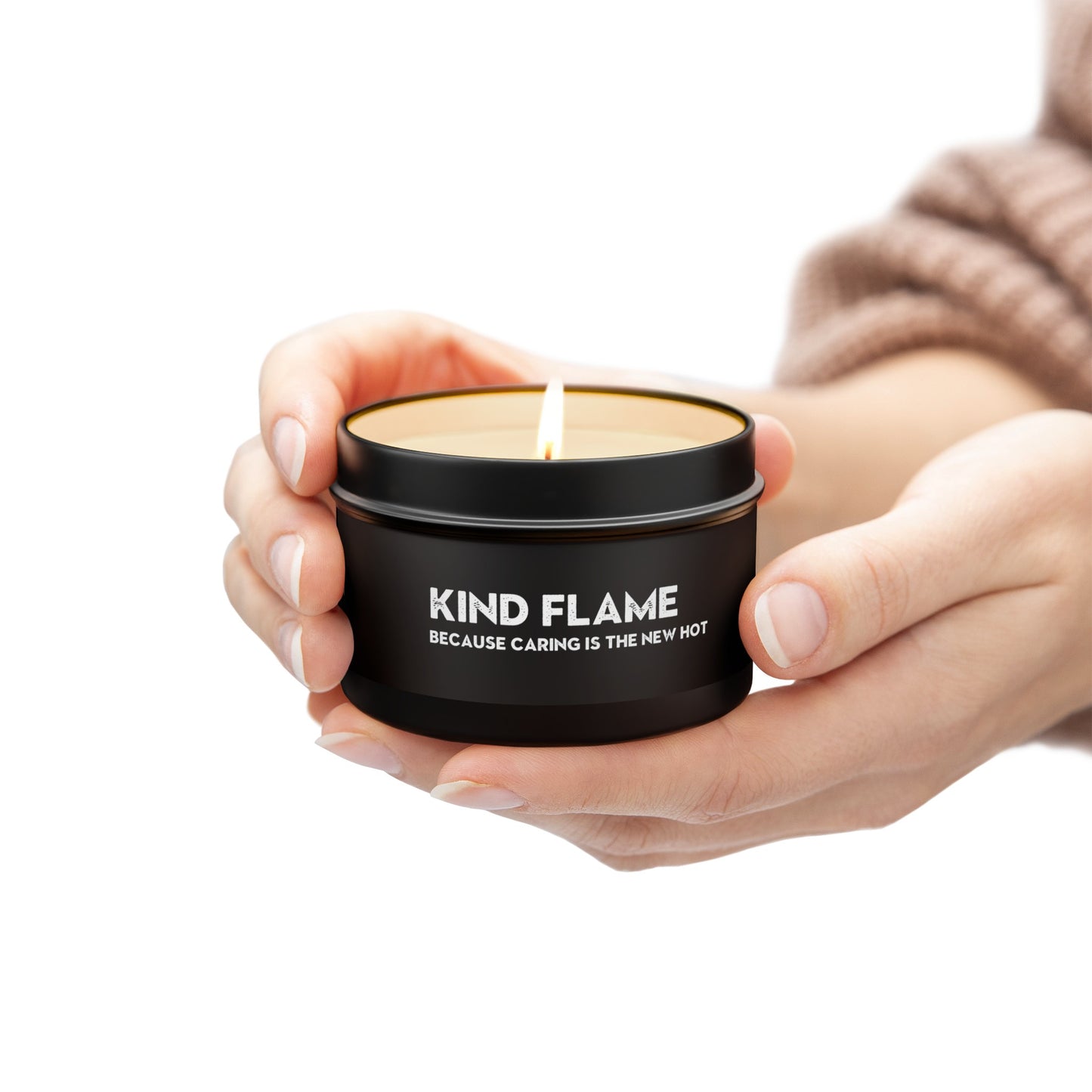 Kind Flame - Natural, hand-poured coconut soy wax Tin Candle Home Decor Vegan Joy Jar