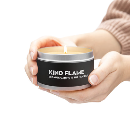 Kind Flame - Natural, hand-poured coconut soy wax Tin Candle Home Decor Vegan Joy Jar