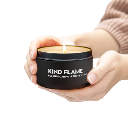 Kind Flame - Natural, hand-poured coconut soy wax Tin Candle Home Decor Vegan Joy Jar