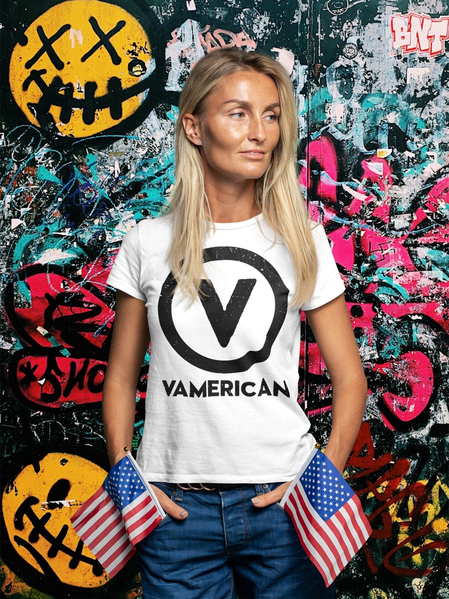 American Vegan (VAMERICAN) t - shirt T - Shirt Vegan Joy Jar