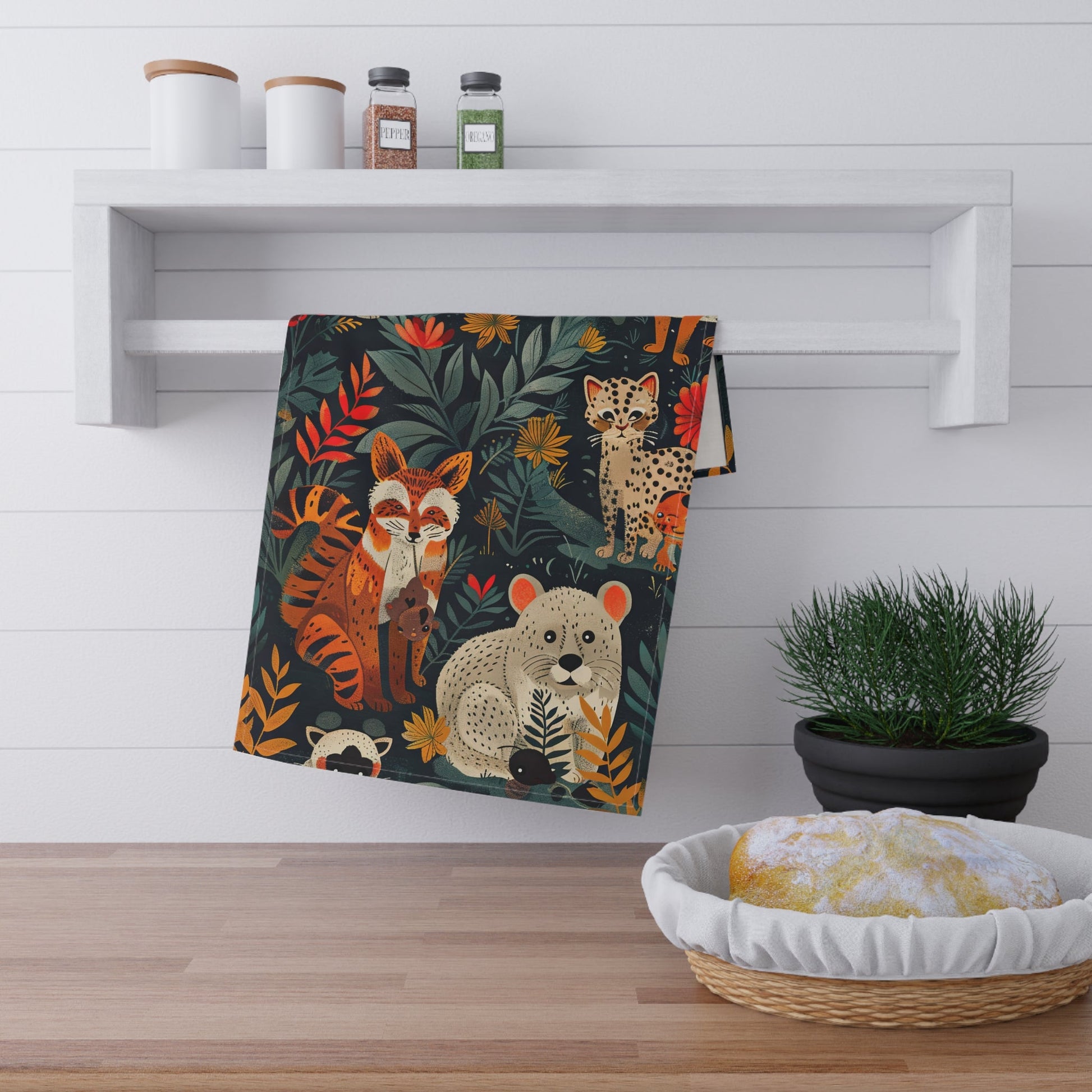 Animal are friends Kitchen Towel Home Decor Vegan Joy Jar