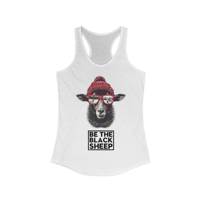 Be the Black Sheep Women's Racerback Tank Tank Top Vegan Joy Jar