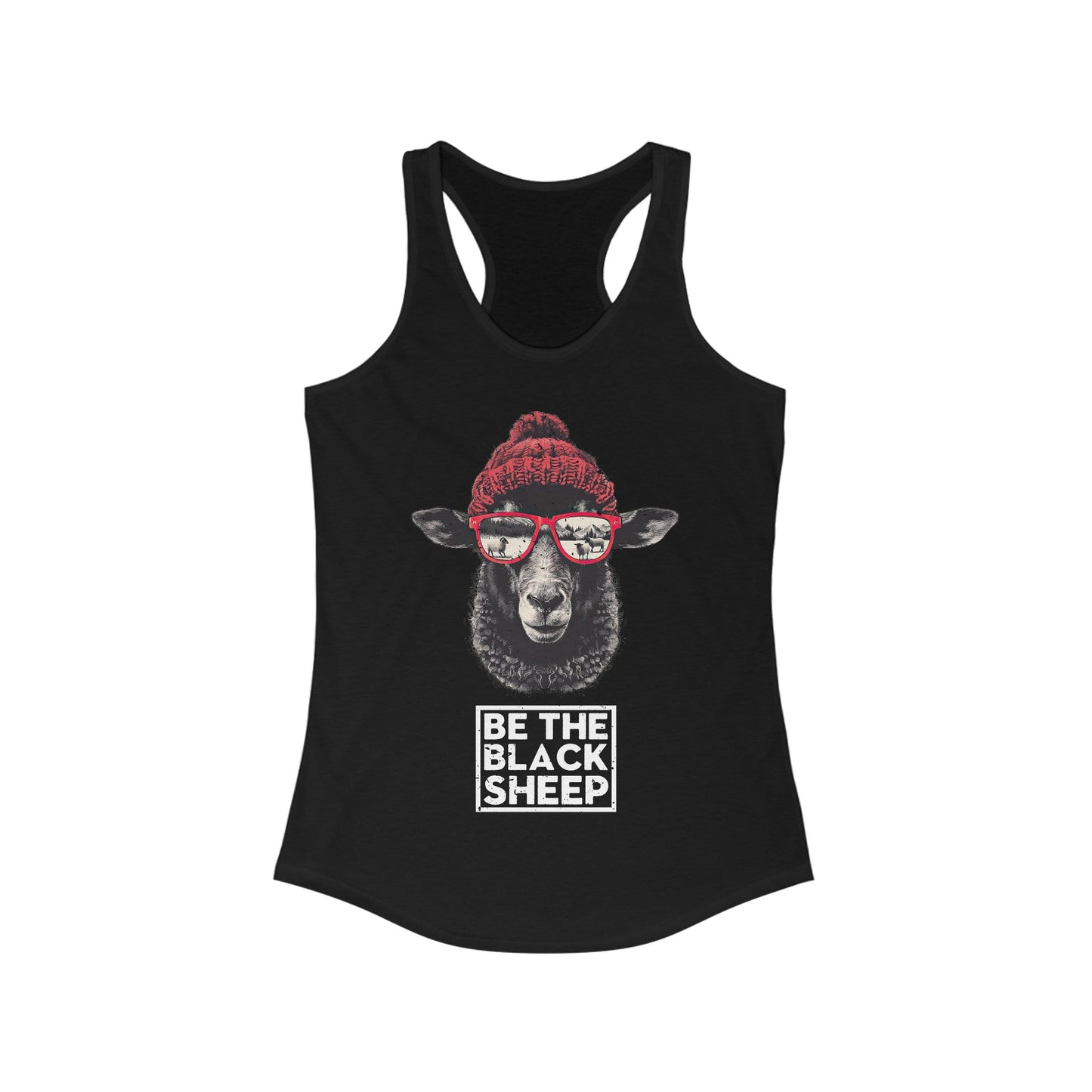 Be the Black Sheep Women's Racerback Tank Tank Top Vegan Joy Jar