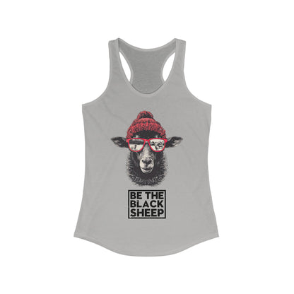 Be the Black Sheep Women's Racerback Tank Tank Top Vegan Joy Jar