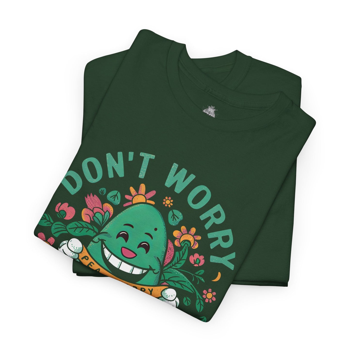 Don’t Worry, Pea Happy t-shirt T-Shirt Vegan Joy Jar