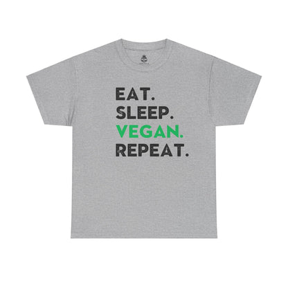 Eat. Sleep. Vegan. Repeat. t-shirt T-Shirt Vegan Joy Jar