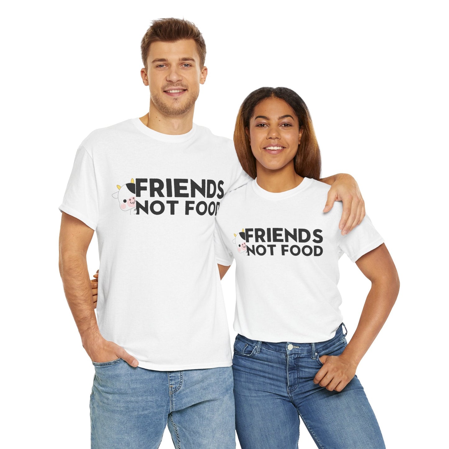 Friends not Food t - shirt T - Shirt Vegan Joy Jar