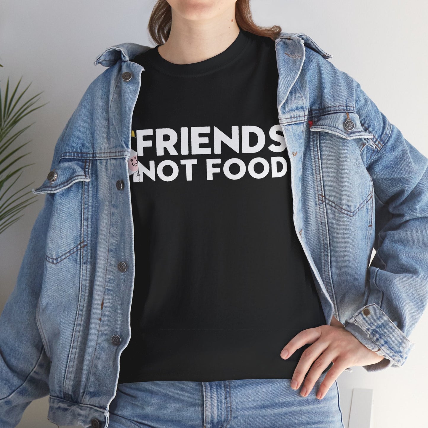 Friends not Food t - shirt T - Shirt Vegan Joy Jar