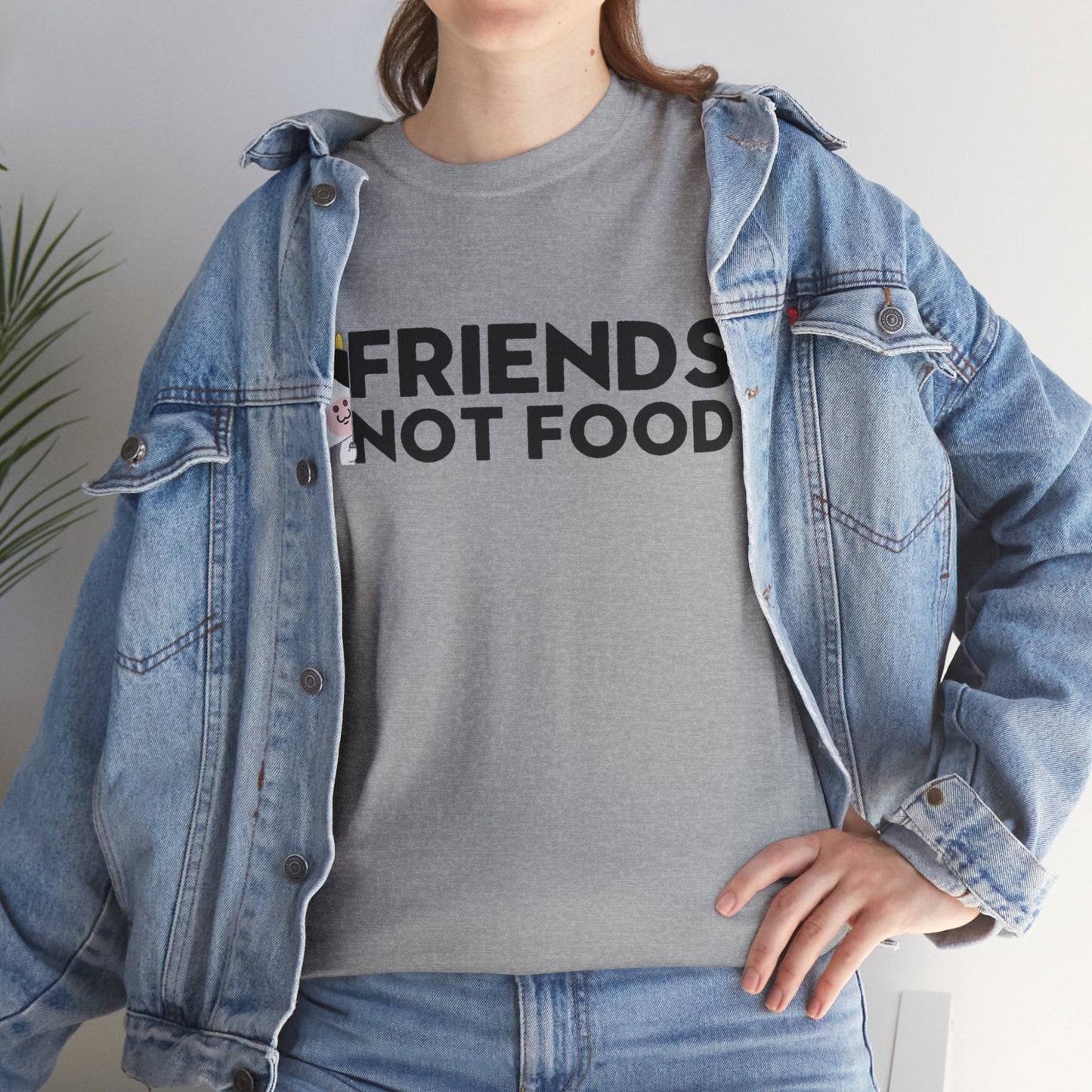 Friends not Food t - shirt T - Shirt Vegan Joy Jar