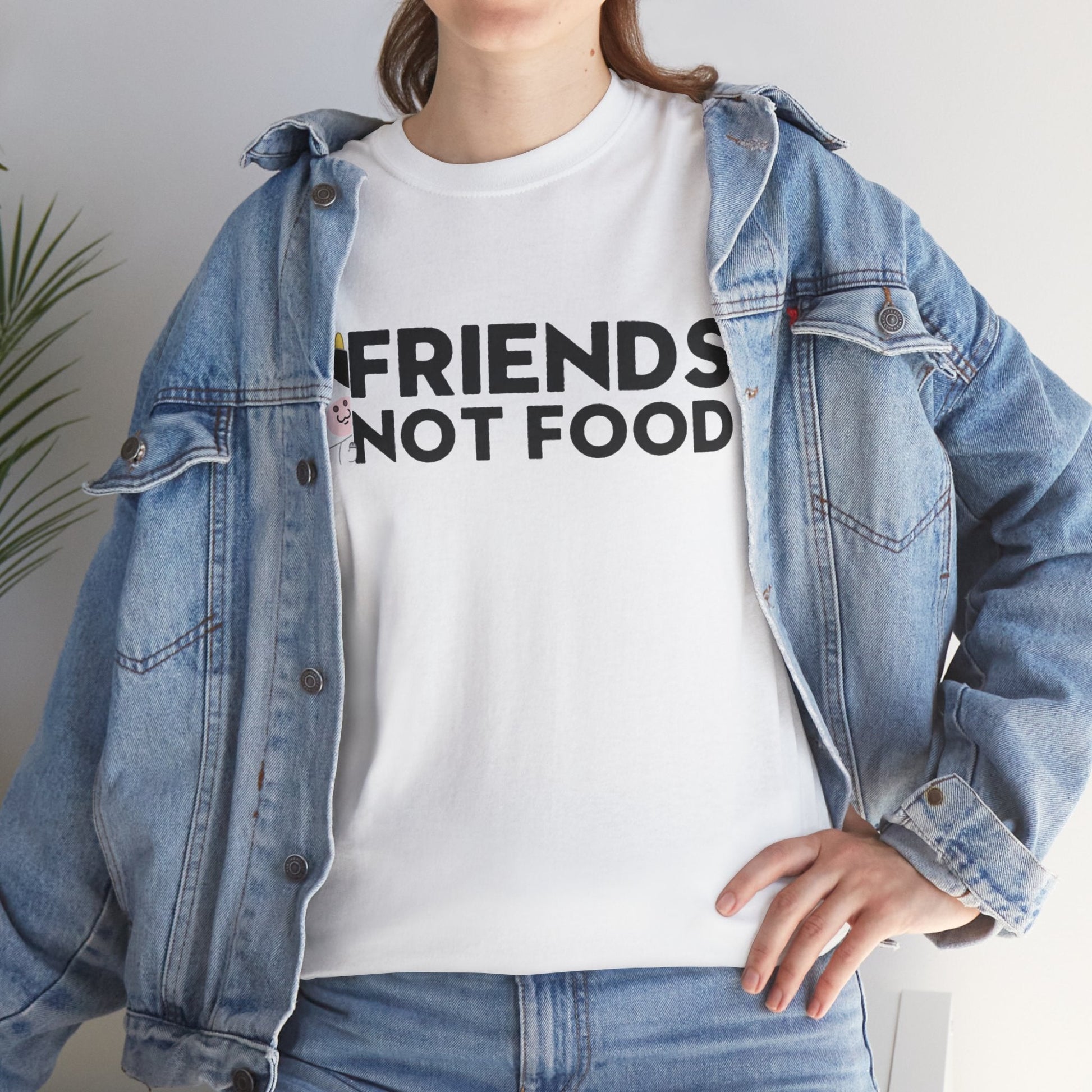 Friends not Food t - shirt T - Shirt Vegan Joy Jar