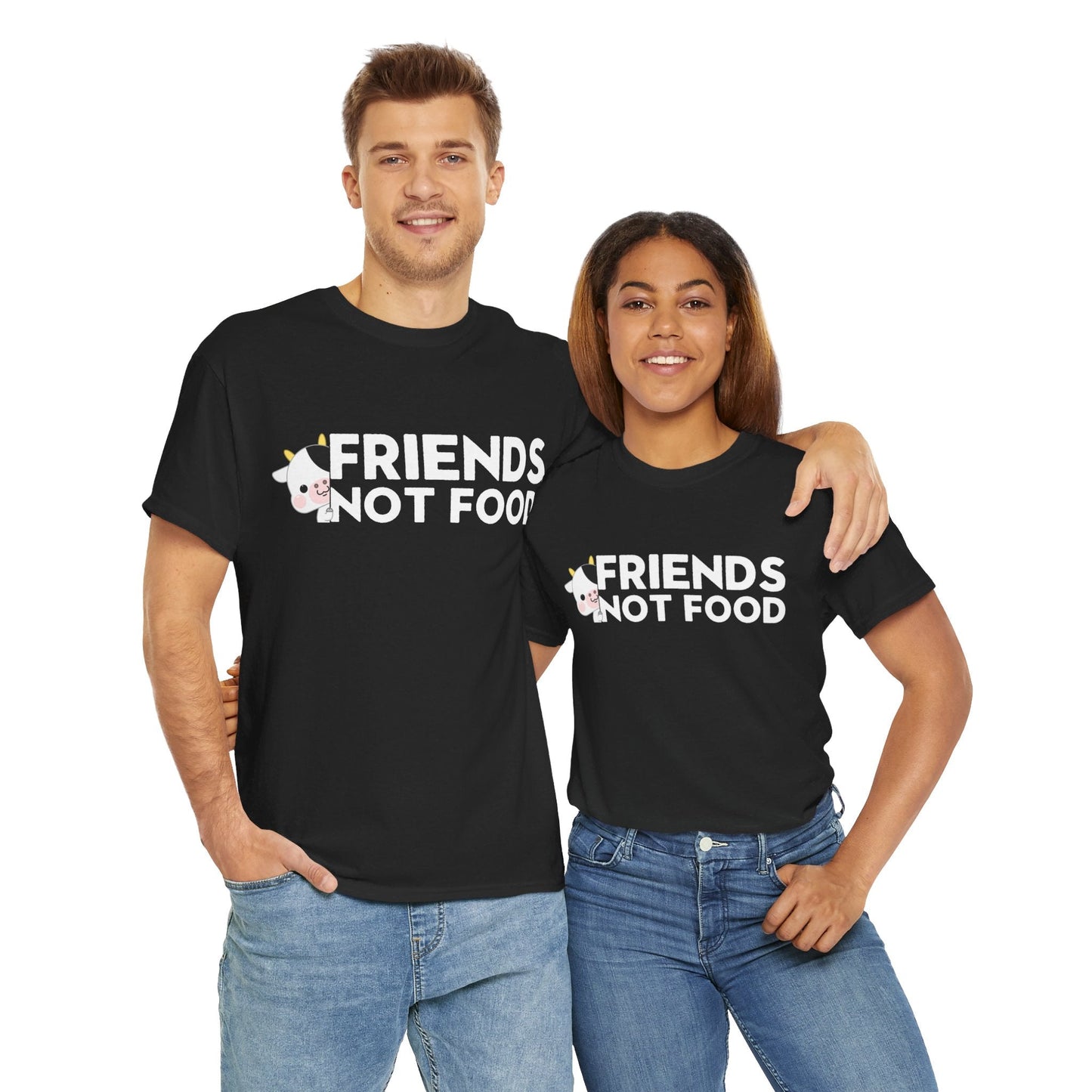 Friends not Food t - shirt T - Shirt Vegan Joy Jar