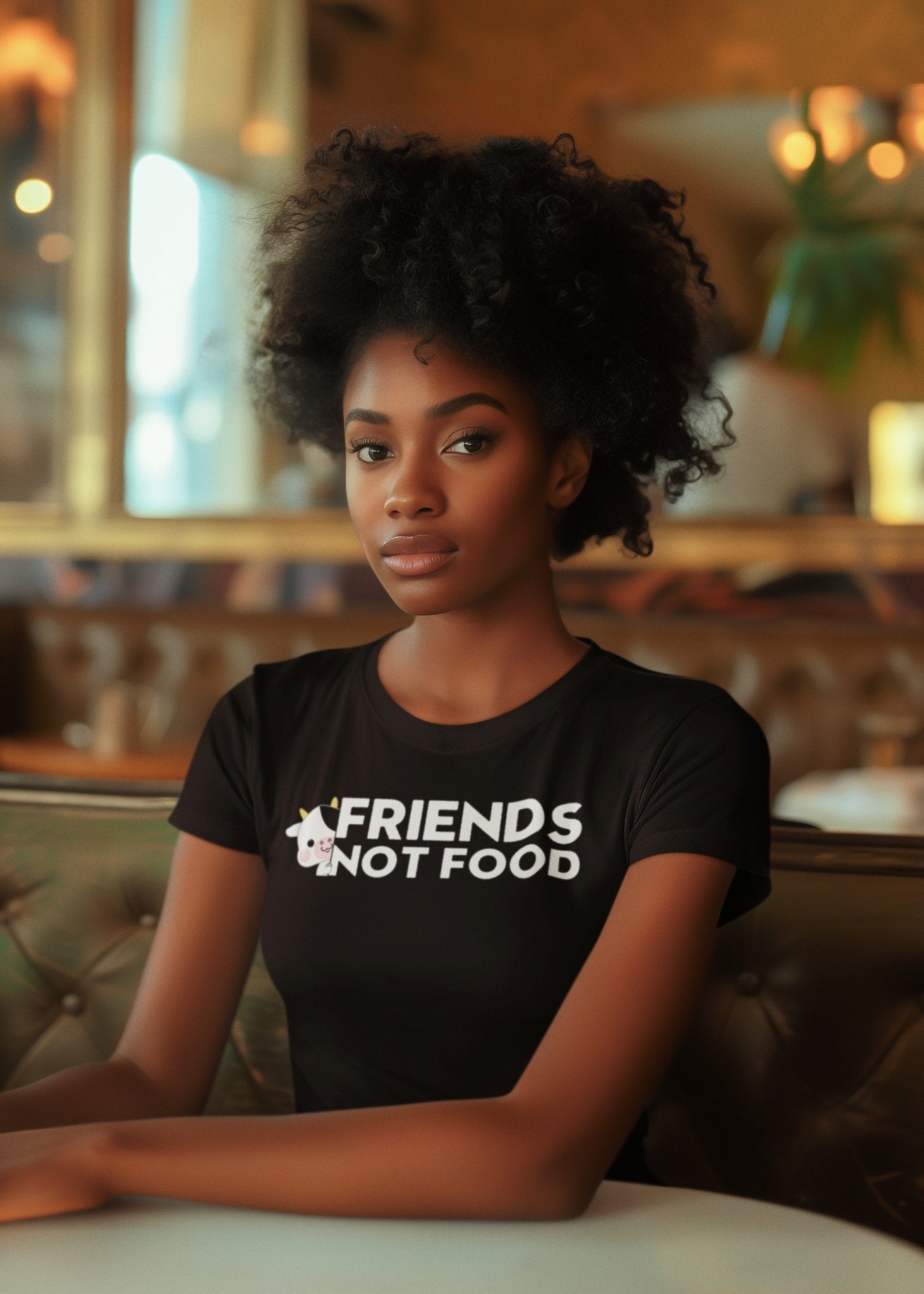 Friends not Food t - shirt T - Shirt Vegan Joy Jar