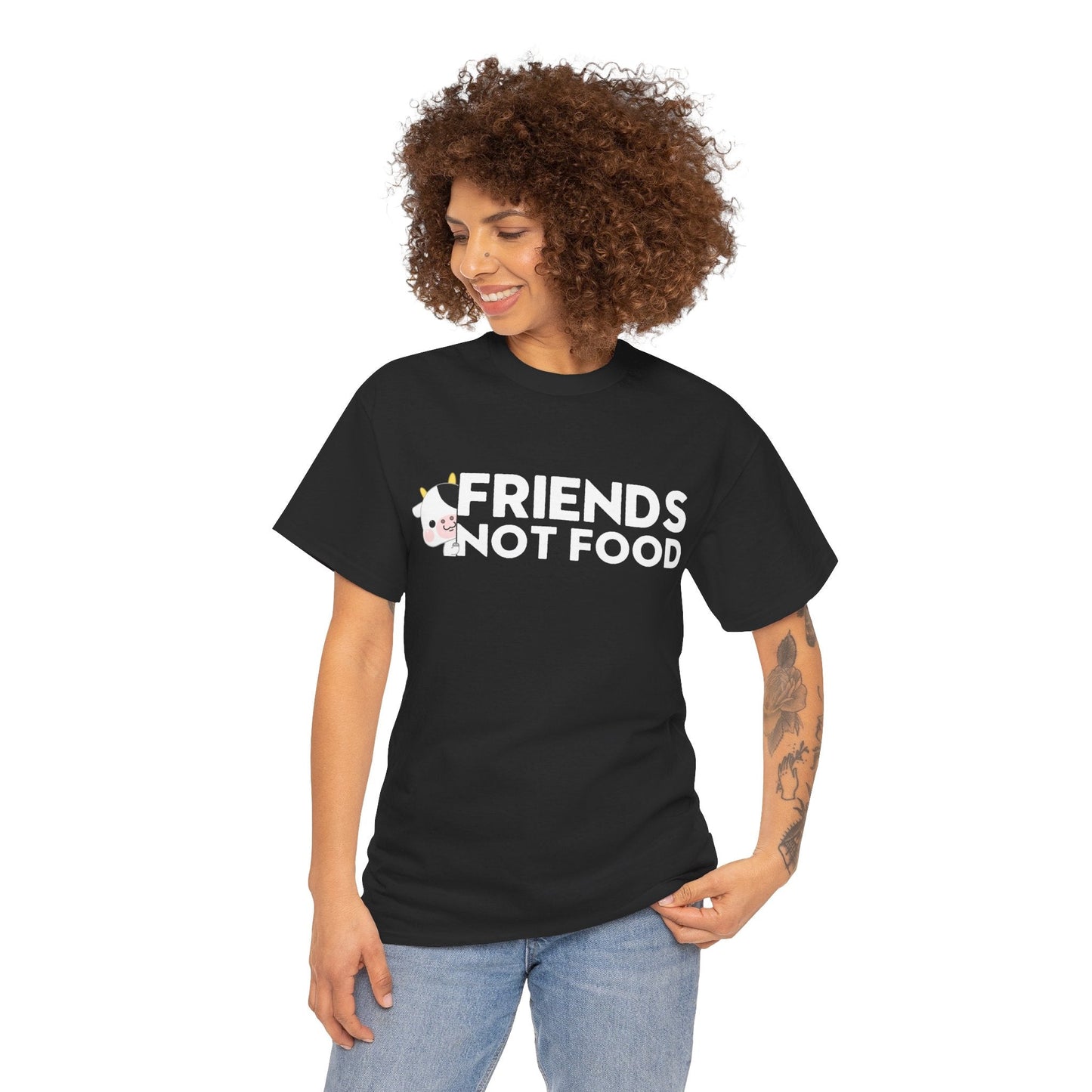 Friends not Food t - shirt T - Shirt Vegan Joy Jar