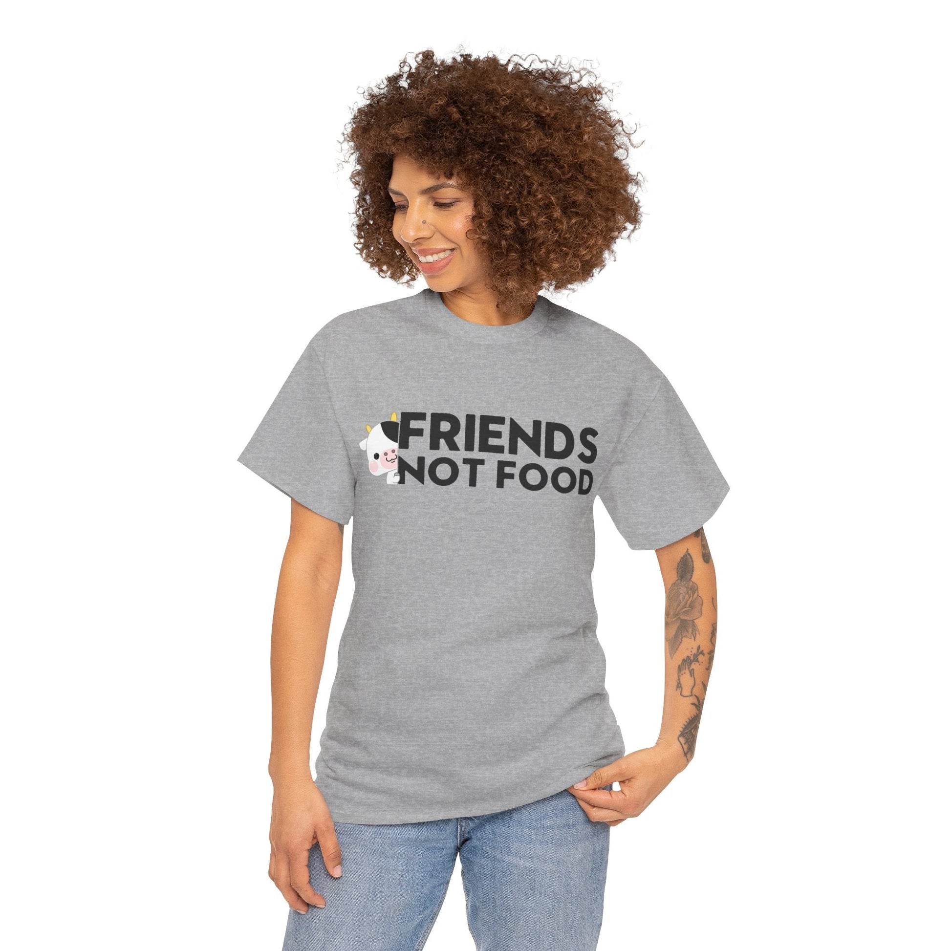 Friends not Food t - shirt T - Shirt Vegan Joy Jar