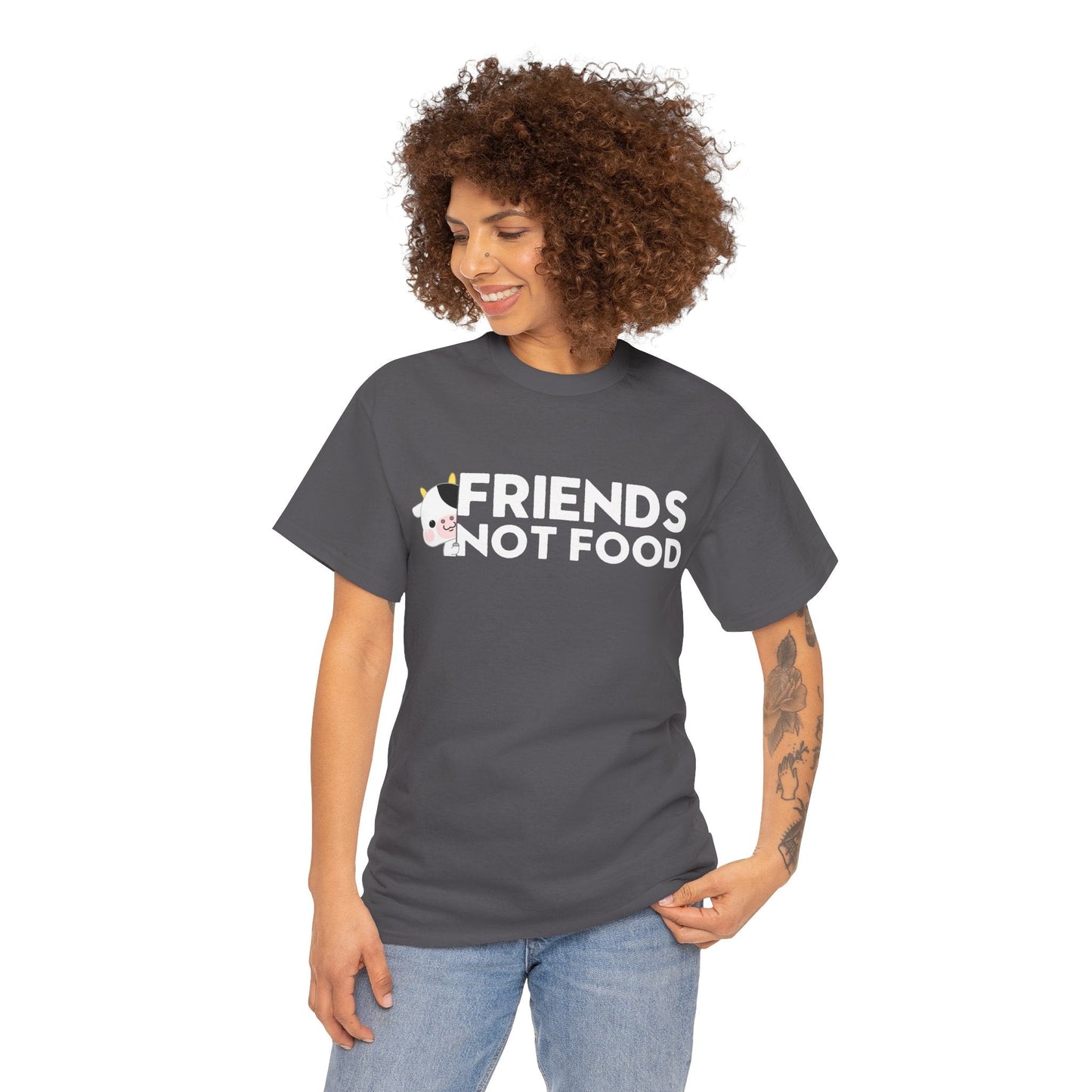 Friends not Food t - shirt T - Shirt Vegan Joy Jar