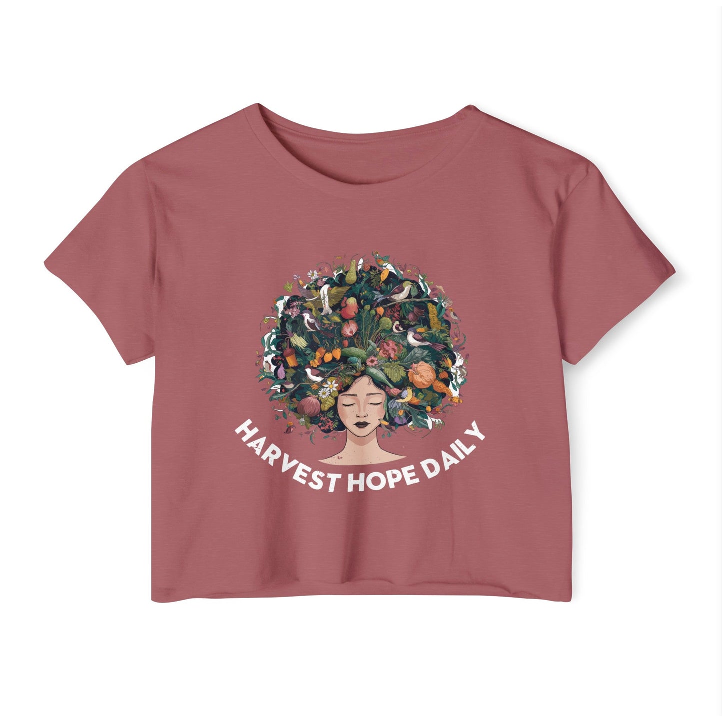 Harvest Hope Daily Crop Top T - Shirt Vegan Joy Jar