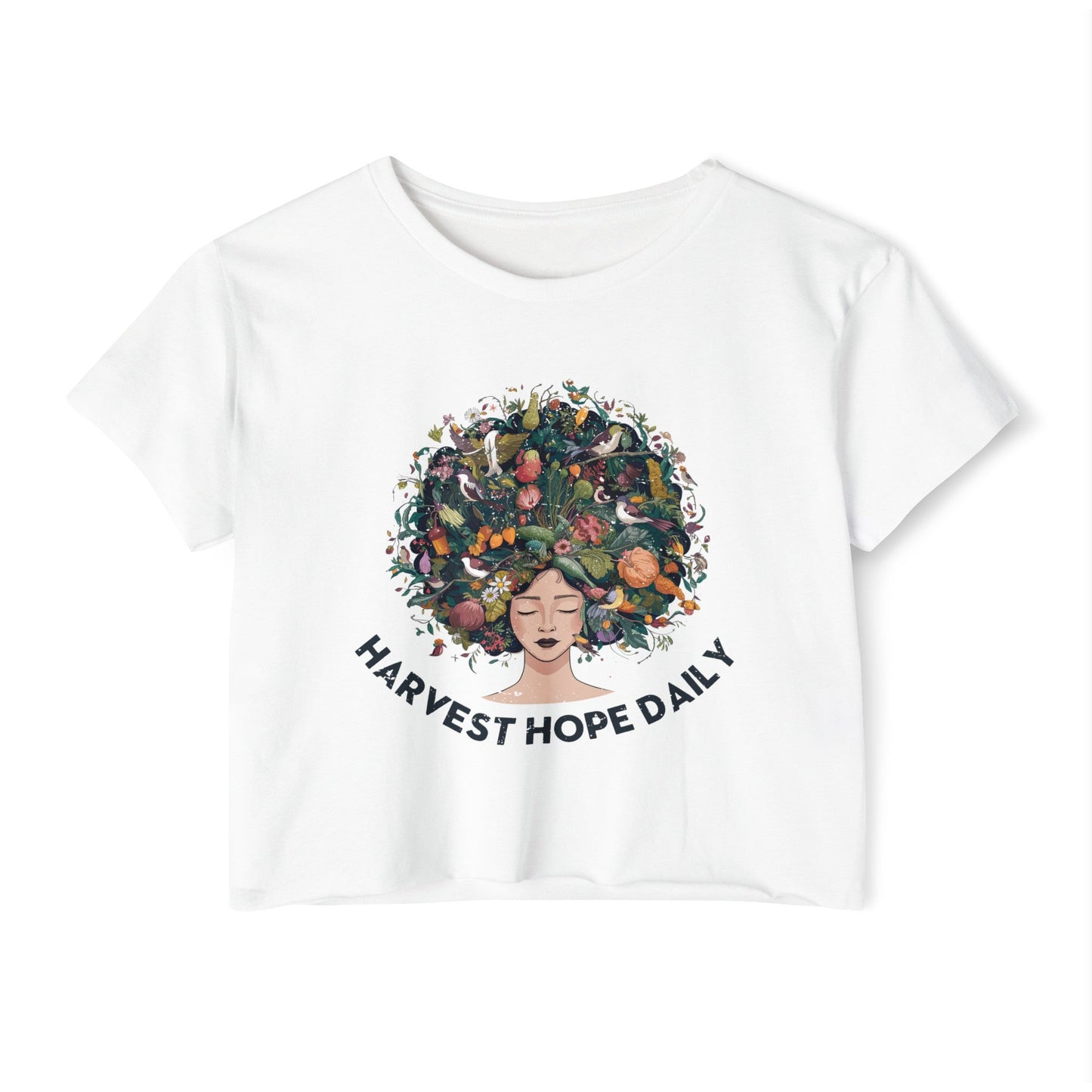 Harvest Hope Daily Crop Top T - Shirt Vegan Joy Jar