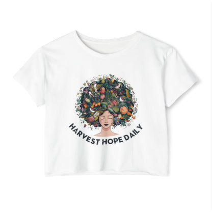 Harvest Hope Daily Crop Top T - Shirt Vegan Joy Jar