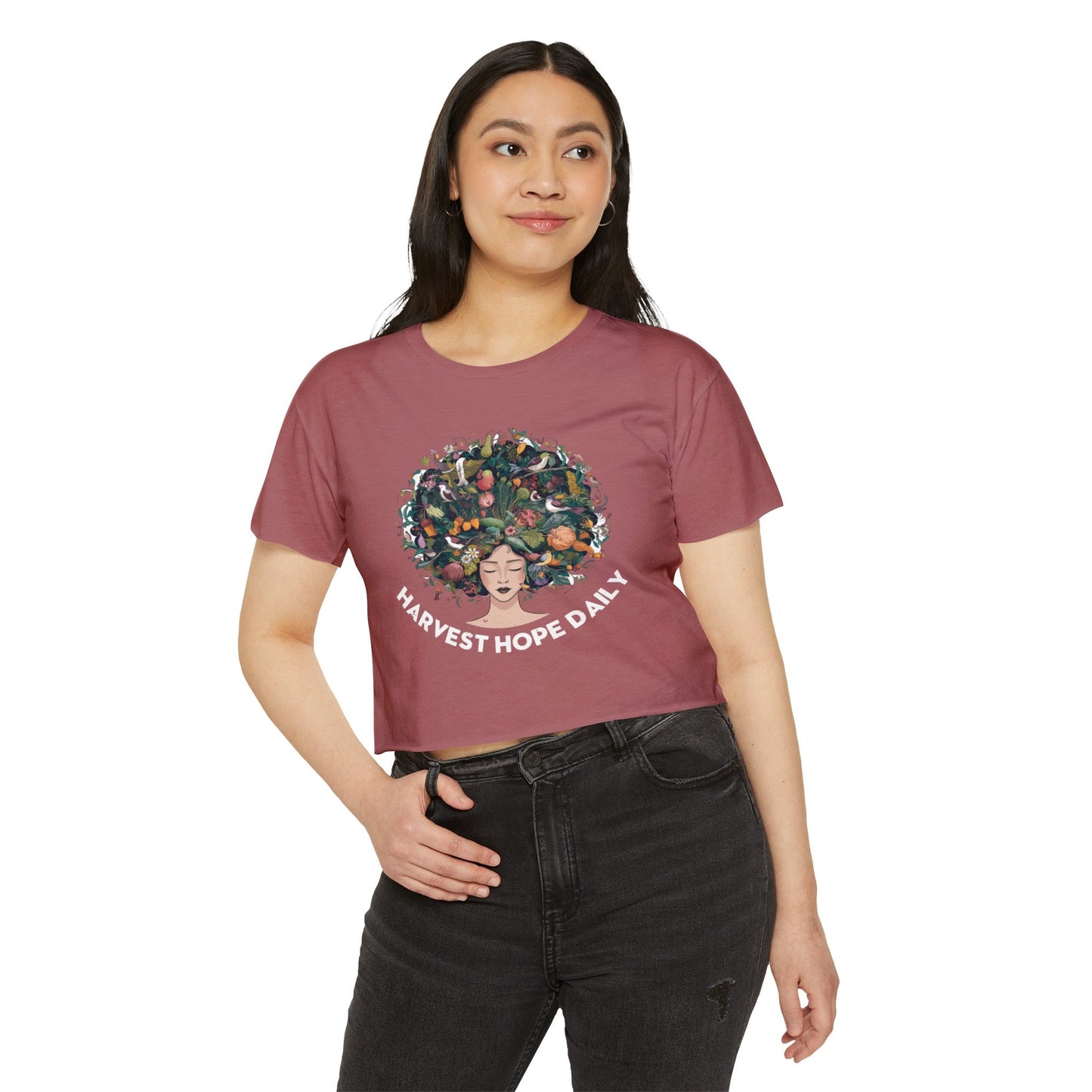 Harvest Hope Daily Crop Top T - Shirt Vegan Joy Jar