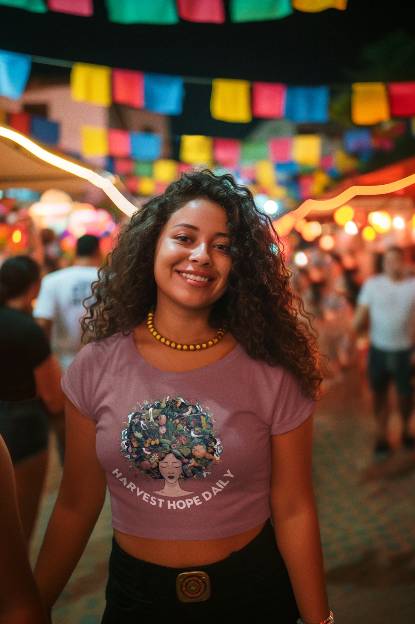 Harvest Hope Daily Crop Top T - Shirt Vegan Joy Jar