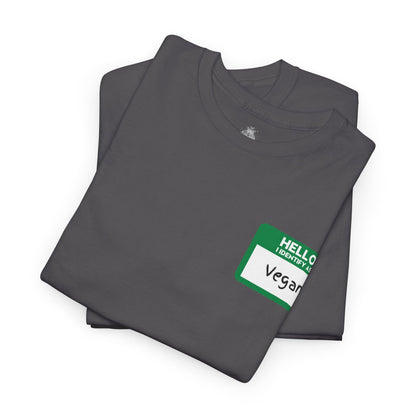 I identify as Vegan t - shirt T - Shirt Vegan Joy Jar