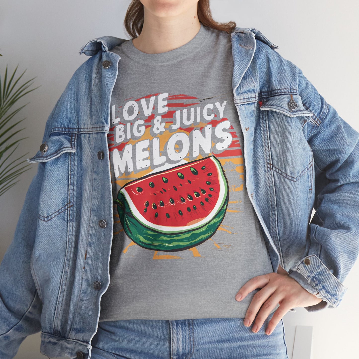 I love big & juicy melons t-shirt T-Shirt Vegan Joy Jar