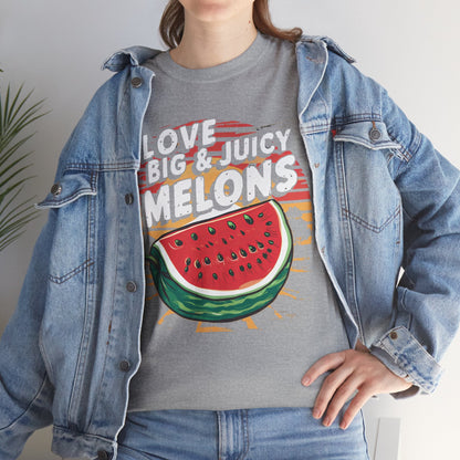 I love big & juicy melons t-shirt T-Shirt Vegan Joy Jar