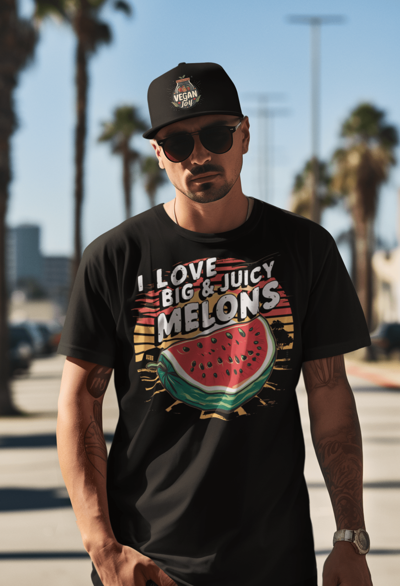 I love big & juicy melons t-shirt T-Shirt Vegan Joy Jar