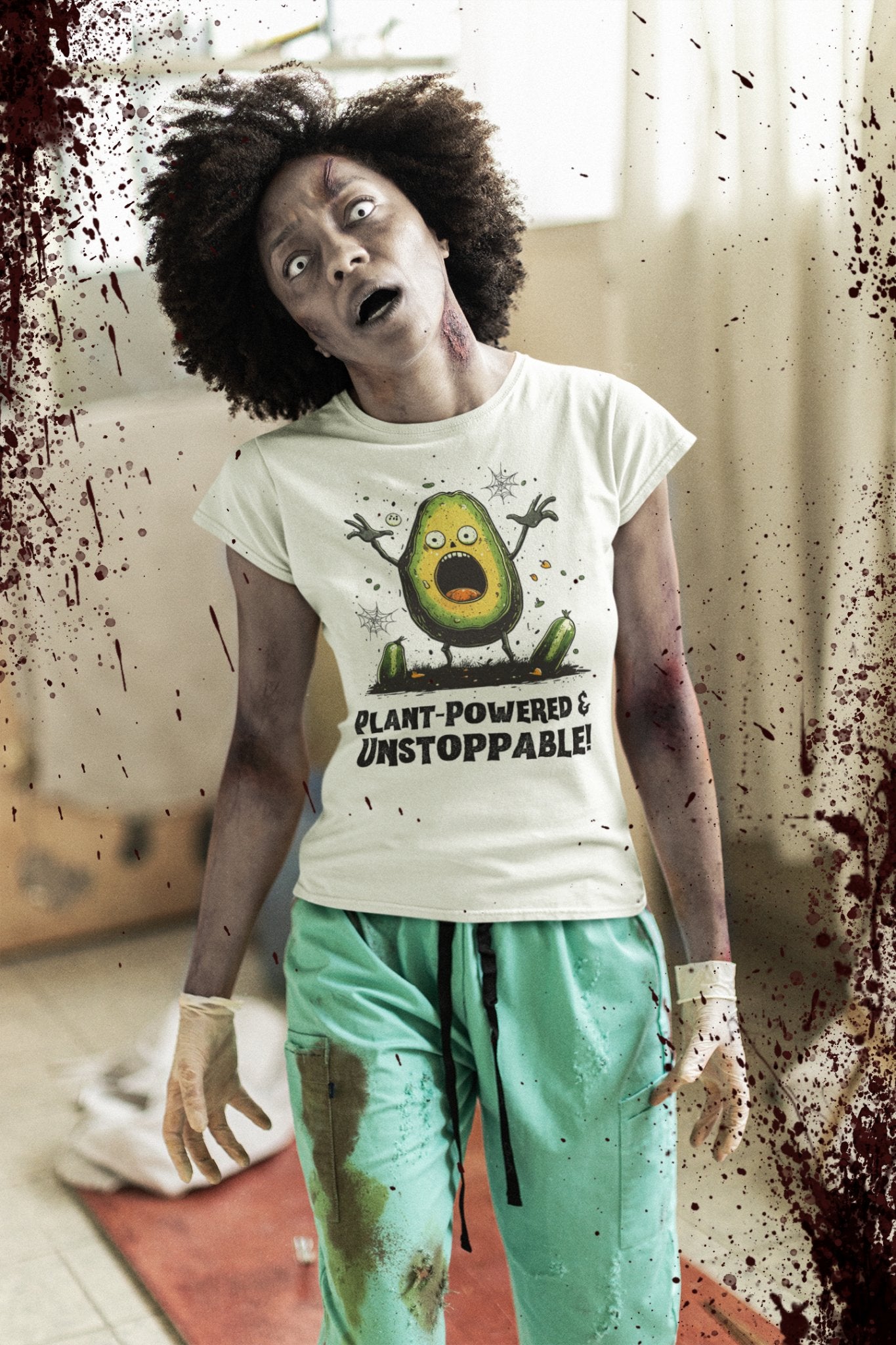 Plant - Powered & Unstoppable Halloween T-Shirt T-Shirt Vegan Joy Jar