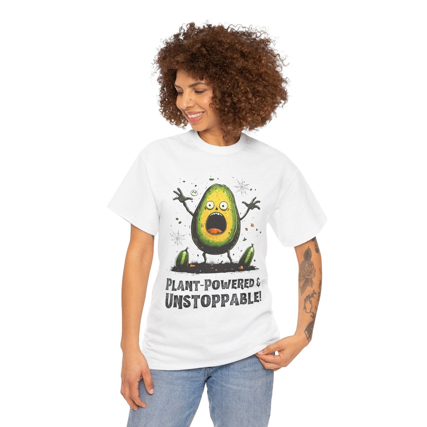 Plant - Powered & Unstoppable Halloween T-Shirt T-Shirt Vegan Joy Jar