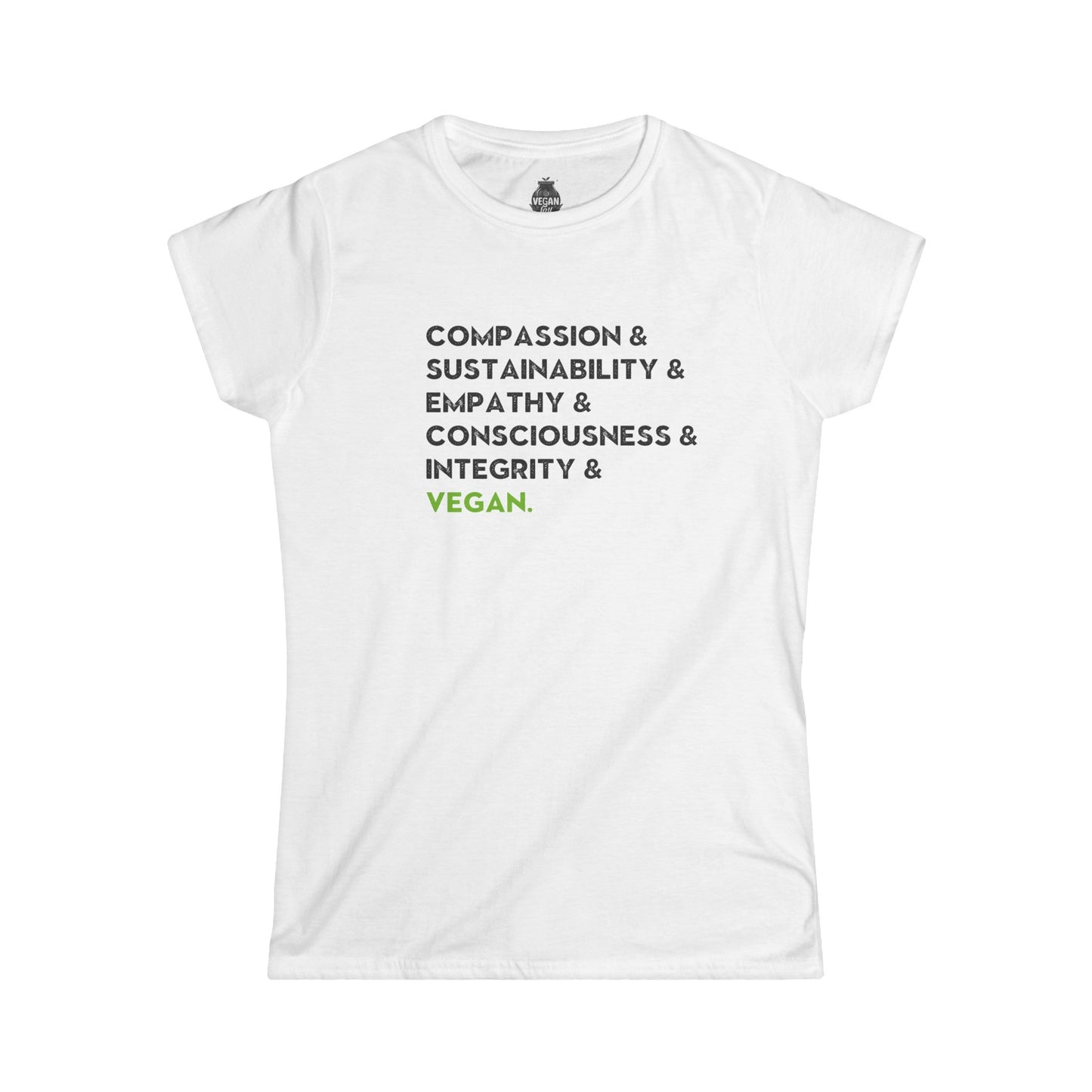 The Vegan Spirit Women's Softstyle t - shirt T - Shirt Vegan Joy Jar