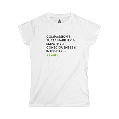 The Vegan Spirit Women's Softstyle t - shirt T - Shirt Vegan Joy Jar