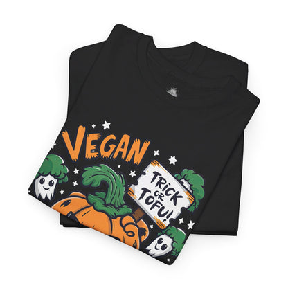 “Trick or Tofu” Vegan Halloween T-Shirt T-Shirt Vegan Joy Jar