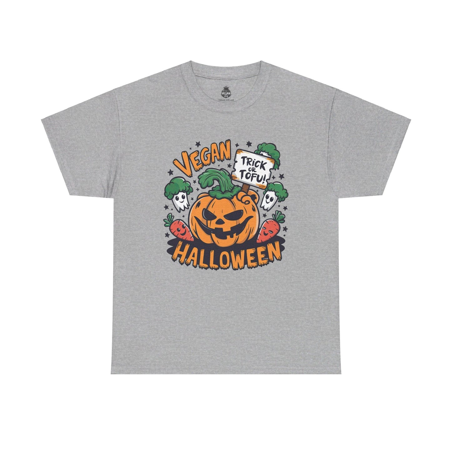 “Trick or Tofu” Vegan Halloween T-Shirt T-Shirt Vegan Joy Jar