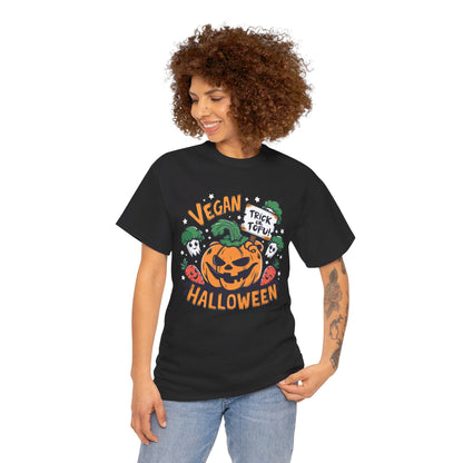 “Trick or Tofu” Vegan Halloween T-Shirt T-Shirt Vegan Joy Jar