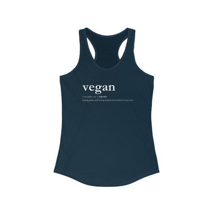 Vegan definition Women's Racerback Tank Tank Top Vegan Joy Jar