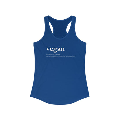 Vegan definition Women's Racerback Tank Tank Top Vegan Joy Jar