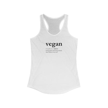 Vegan Dictionary Women's Racerback Tank Tank Top Vegan Joy Jar