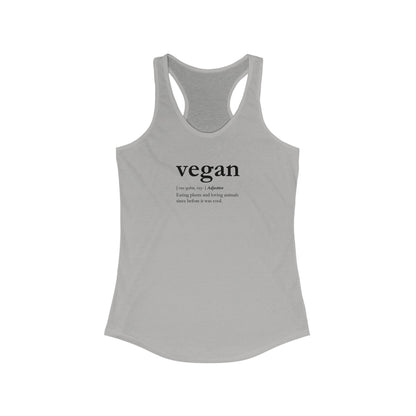 Vegan Dictionary Women's Racerback Tank Tank Top Vegan Joy Jar