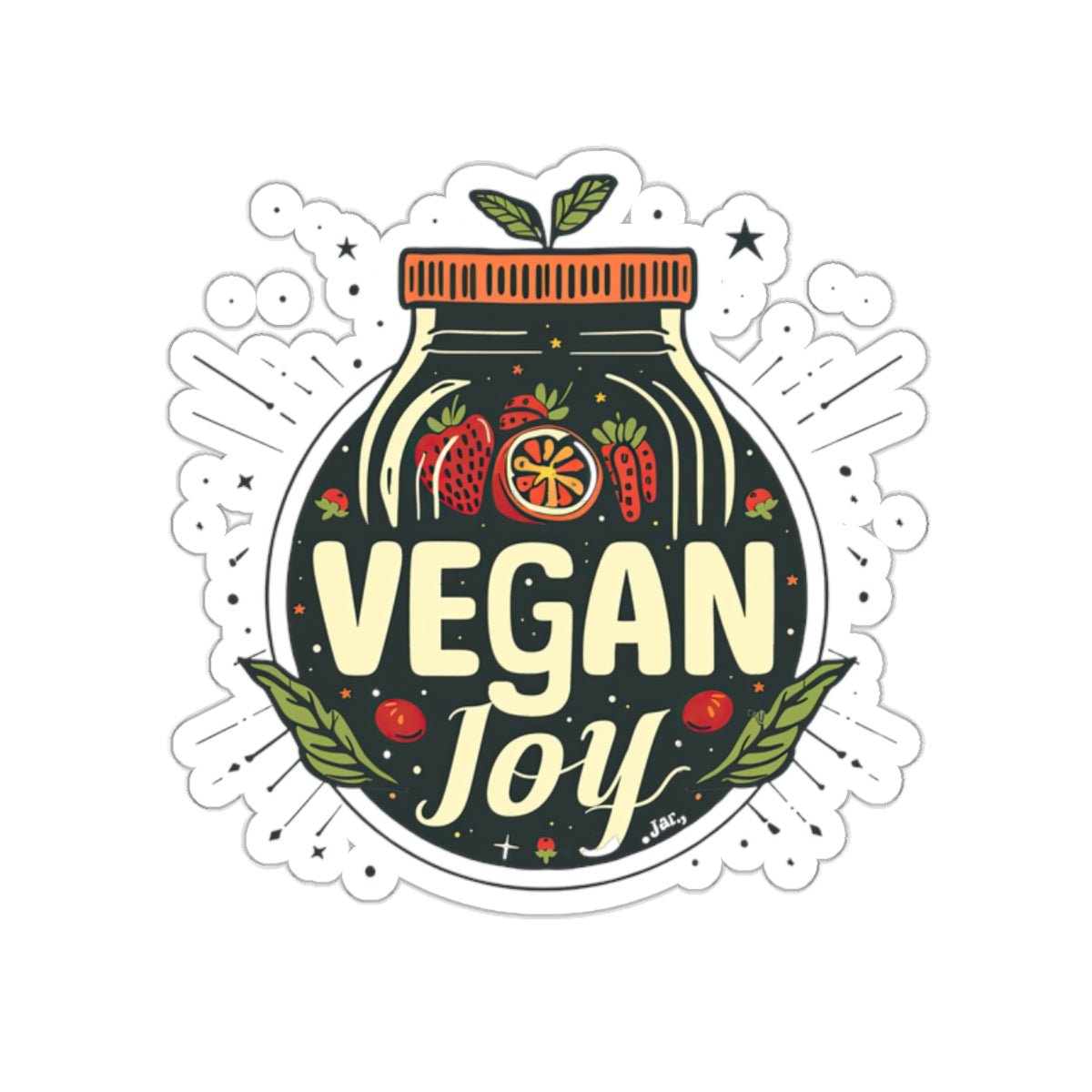 Vegan Joy Jar Kiss-Cut Sticker Paper products Vegan Joy Jar