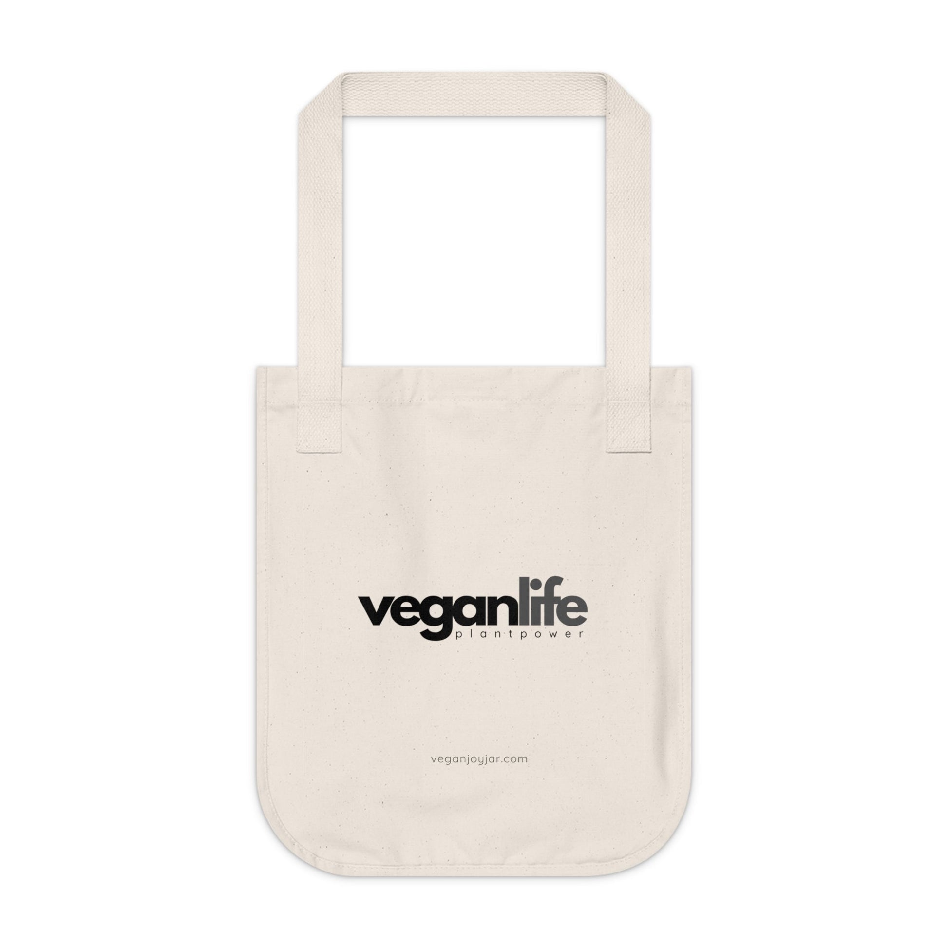 Vegan life - Organic Canvas Tote Bag Bags Vegan Joy Jar