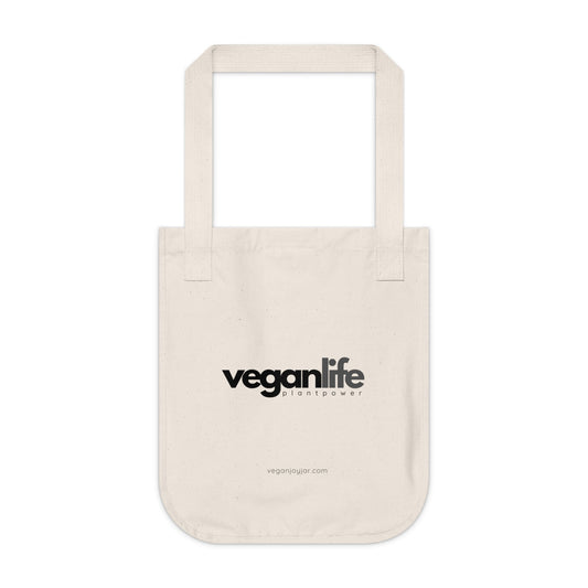 Vegan life - Organic Canvas Tote Bag Bags Vegan Joy Jar