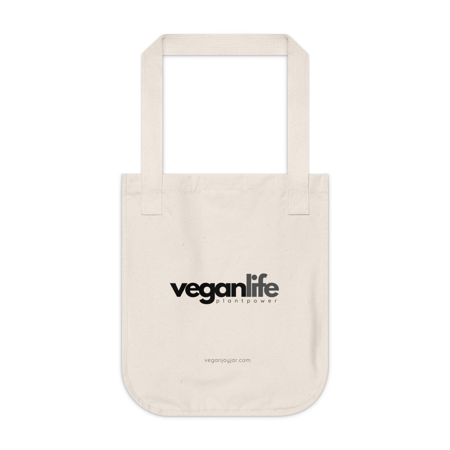 Vegan life - Organic Canvas Tote Bag Bags Vegan Joy Jar