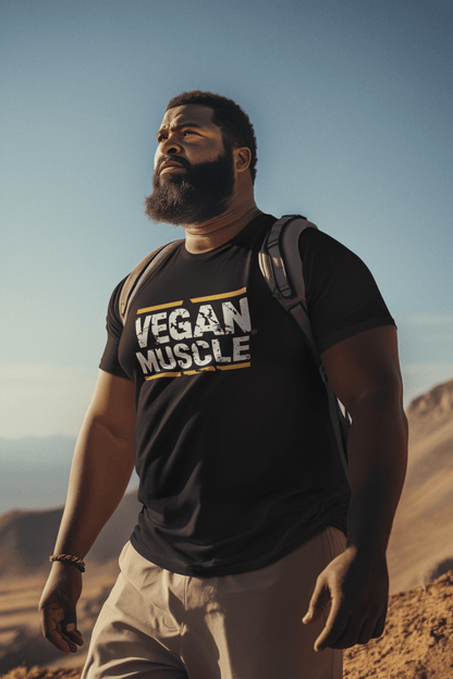 Vegan Muscle - Unisex Heavy Cotton Tee T-Shirt Vegan Joy Jar