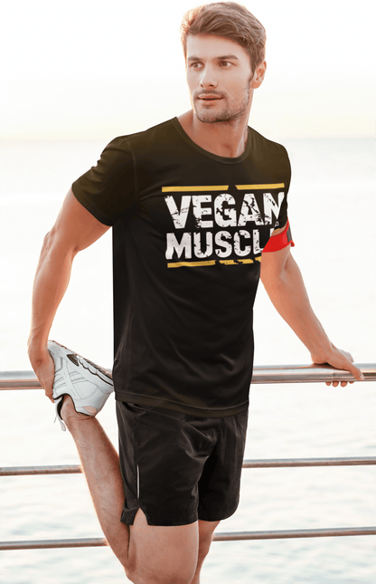 Vegan Muscle - Unisex Heavy Cotton Tee T-Shirt Vegan Joy Jar