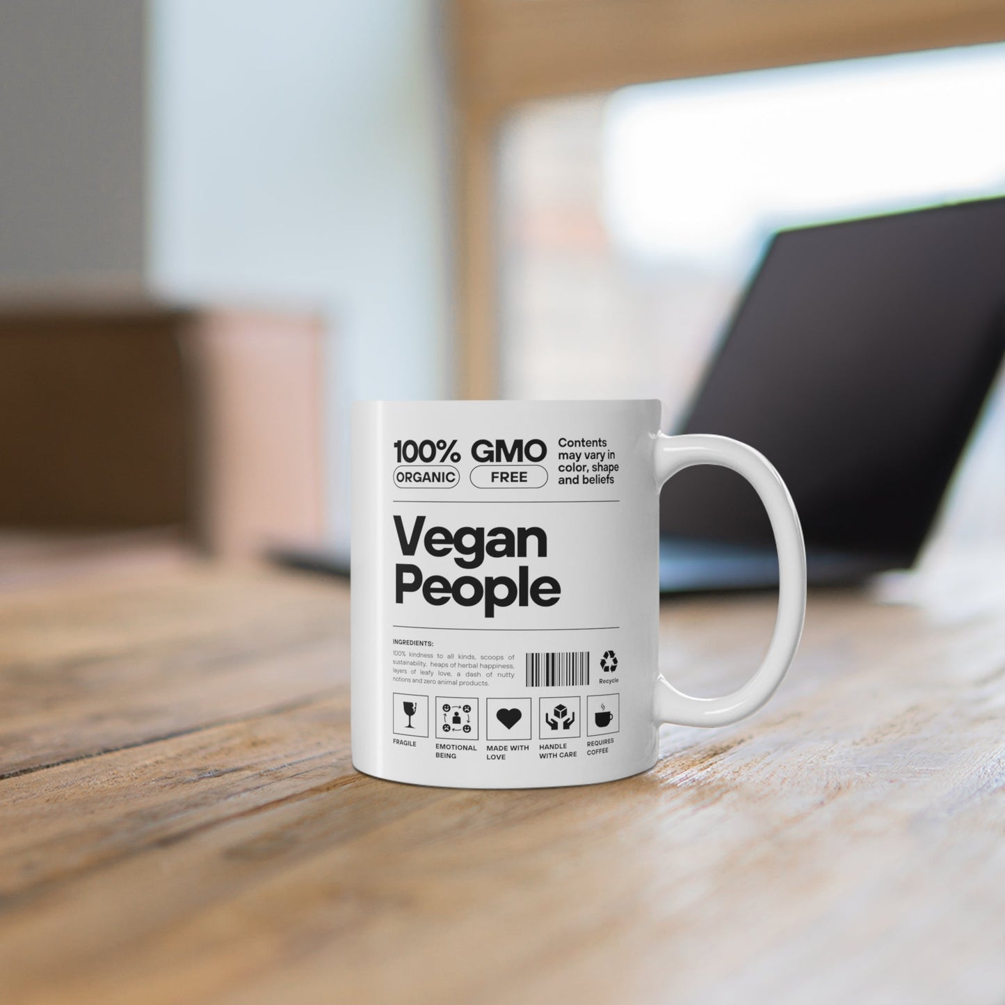 Vegan People Ingredients - Coffee Mug 11oz Mug Vegan Joy Jar