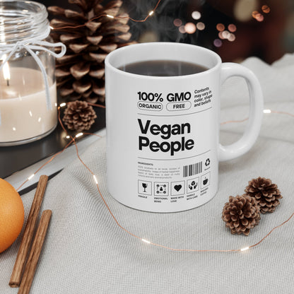 Vegan People Ingredients - Coffee Mug 11oz Mug Vegan Joy Jar