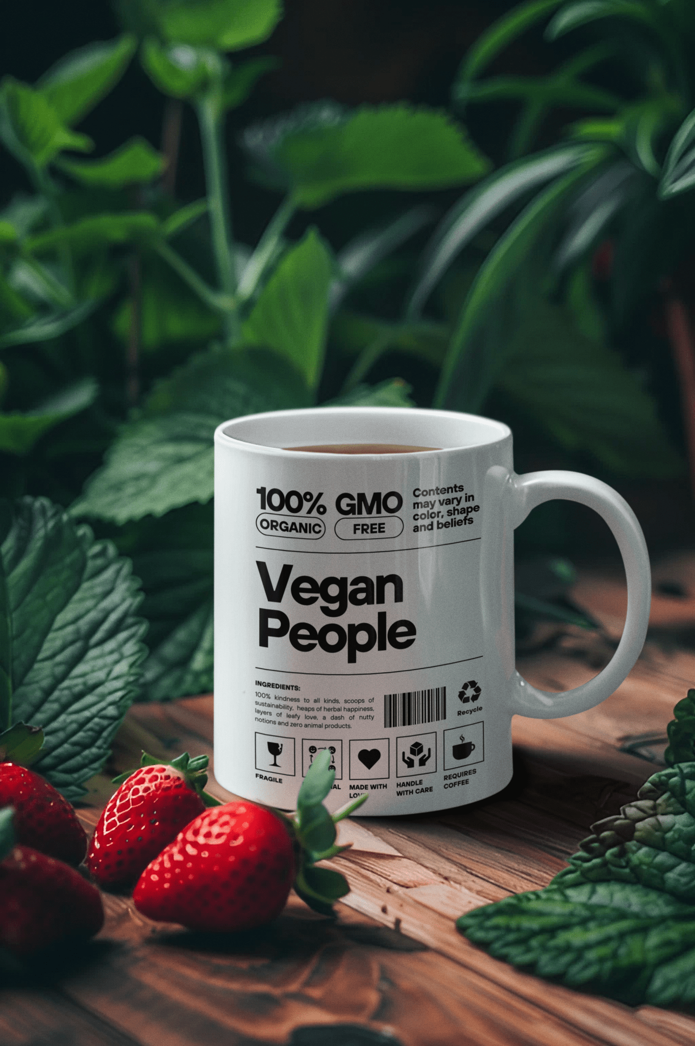 Vegan People Ingredients - Coffee Mug 11oz Mug Vegan Joy Jar