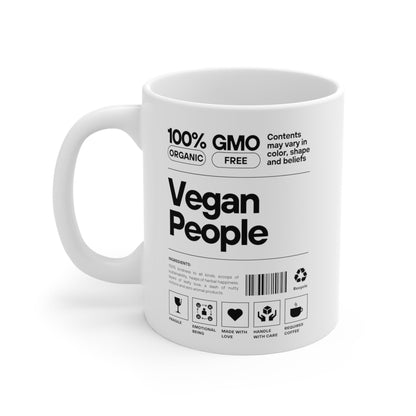 Vegan People Ingredients - Coffee Mug 11oz Mug Vegan Joy Jar